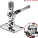 ZOMCHAIN Marine VHF Antenna Mounts, Ratchet Mount, 316 Stainless Steel Adjustable Base Mount for Boat
