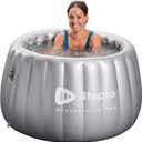 LifePro 2-Person Portable Ice Bath Tub - Self-Inflatable Cold Plunge Tub for Adults - Gray Square Ice Bath Tub