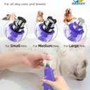 Casfuy Dog Nail Grinder Quiet - (45db) 6-Speed Pet Nail Grinder with 2 LED Lights for Large Medium Small Puppy Dogs/Cats, Professional 3 Ports Rechargeable Electric Dog Nail Trimmer with Dust Cap (Purple)