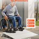 VEVOR Door Threshold Ramp 4 Rise Aluminum Alloy Threshold Ramp Rated 800 lbs Load Capacity, Handicap Ramps for Home Steps for Wheelchair, Scooters, Power Chairs, Walkers, Bicycle, Tricycle