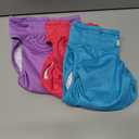 Wegreeco Washable Reusable Premium Female Dog Diapers, Medium Large Small Dog Doggie Puppy & Doggy Diapers Female,Period Panties in Heat, Pack of 3, Medium, 12"-15" Waist, Purple, Blue, Pink