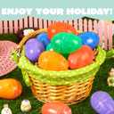 JOYIN 72 Pcs Plastic Iridescent Printed Bright Easter Eggs 3.15" Tall for Easter Hunt, Basket Stuffers Fillers, Classroom Prize Supplies, Filling Treats and Party Favor