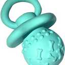 WantChew Latex Dog Squeaky Chew Toy Pacifier 4.33" Blue