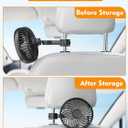 USB Car Fans for Backseat5.39in Portable Car Cooling Fan with 3 Speeds, Quiet Brushless Motor, Rotatable Air Ventilation for Kids Baby 5V/1A Headrest Mount Auto Cooler No Battery(Headrest Buckle)