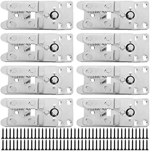 ZIQI 8PCS Sectional Couch Connectors, Galvanized Iron Sofa Connectors Screws (5.5inch 2.2inch)