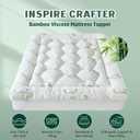 5 Inch Bamboo Mattress Topper Queen Size,Cooling Mattress Pad Cover,60x80 | Viscose Made from Bamboo,Extra Thick Pillow Top,2000 GSM Memory Foam Filling, Pain Relief, For Hot Sleepers
