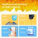 3D Printer for Kids,Safe for Children,Toy 3D Printer,New Version Upgraded,STEM Learning Mate, Wi-Fi & App Control, Weekly Update Toy Library, Touch Screen, Mini Size, Easy Setting/One Click to Print.