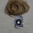BARSDAR Straight Hair Bun Extensions, Short Ponytail Blonde Hair Bun Extensions for Women, Synthetic Messy Bun Hairpieces Elastic Easy Hair Bun Scrunchies - Sandy Blonde with Highlights (1 Count (Pack of 1))