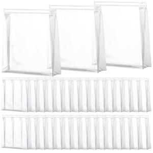 Xuniea 50 Pcs Mini Clear Makeup Bag Small Clear Zipper Pouch Travel Plastic Cosmetic Organizer Waterproof for Toiletries Swimsuit Bikini Bathing Suit(7.1'',Transparent)