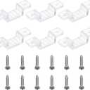 PATIKIL LED Strip Light Clips, 100 Pack Mounting Bracket Fixing Clips Clamp Holders with Screws for 11mm-14mm Neon RGB Light Cable Ribbon, Translucent