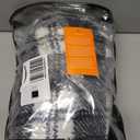 Nirovien Womens Sherpa Jacket Fuzzy Zip Up Hoodie Oversized Fleece Jackets Fluffy Coat with Pockets (X-Large, B Black White Plaid)