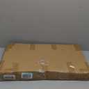 Vinyl Transom Household Window, 10" x 23" Double Pane Fixed Window with Grids and Tempered Glass for House, Garage (White)