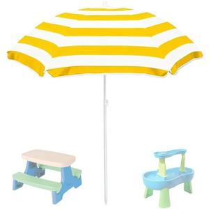 Water Table Umbrella,Kids Beach Umbrella & Picnic Table Shade,Ideal for Sand Play,Camping,Beach Trips,and Garden Fun.Lightweight Yet Durable