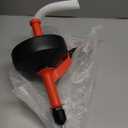 50 FT Drain Snake Hair Drain Clog Remover, Manual Or Powered, Plumbing Snake With Drill Adapte,Unclog Sink Drain Tool, Drain Auger for ToiletShowerKitchenSink, No Auto Retract Or Feed, Red