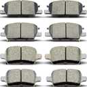 D1913 D1915 Front Rear Ceramic Brake Pads Set Fit For Buick LaCrosse,For Chevrolet Equinox,For Chevrolet Malibu,For GMC Terrain (8 pcs)