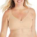 Playtex Women's 18 Hour Minimizer Smoothing Full-Coverage Wireless T-Shirt Bra with Mesh Trim, 40DDD