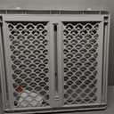 MYPET Universal Pet Gate: 26 - 42 Wide Dog Gate for Doorways with Pressure Fit or Swinging Door Hardware Mounting Types Included: 26" Tall; Gray