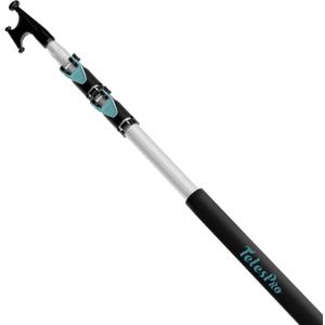 TelesPro 5-12FT 3-Stage Telescopic Aluminum Pole Boat Hook: Versatile Docking Pole for Easy Boat Handling, Sturdy and Durable Design, Ideal for Pushing and Pulling Boats in Any Water Conditions