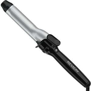 Revlon Perfect Heat Triple Ceramic Curling Iron | For Silky Smooth Tousled Curls (1-1/4 in) (Silver & Black)