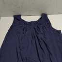 Famulily Womens Summer Flowy Pleated Tank Tops Scoop Neck Sleeveless Banded Bottom Casual Loose Fit Shirts (XX-Large, Navy)