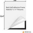 Magnetic Sign Holder, 8.5 x 11 Wall Mount Self Adhesive Document Display Frames, Double Sided Display for Glass Window (Black, 10pack)