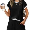 Two Piece Sets for Women Summer Lounge Sets Sweatsuits Women 2 Piece Travel Cruise Spring Outfits Resort Wear 2026 Matching Sets Fashion Clothing Pajamas Casual Shorts Beach Vacation Clothes Boho, Large