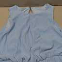 Women Summer Casual Dressy Sleeveless Smocked Wide Leg Linen Jumpsuits Rompers 2025 Trendy Travel Outfit L