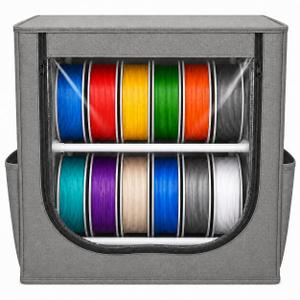 3D Printer Filament Storage Box, 2-Tier Spool Organizer for 12-16 Rolls