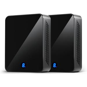 Wireless HDMI Transmitter and Receiver 4K 30Hz, 400FT/120M Long Range, 9 Adjustable Channels, 1TX to 3RX Stream HD Video/Audio from Laptop, PC, Camera to TV, Projector, Monitor (Black)