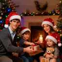 Hat Men 1989s Vacation movie Costume Accessory Tie Santa Hat Set for Holiday Party