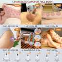 Cupping Kit for Massage Therapy Set with Pump 12 Massage Cups for Cellulite Reduction Muscle Back Pain Relief Physical Therapy