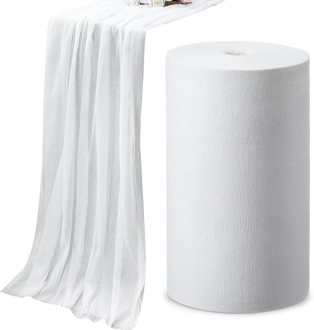 1 Roll Grade 10 Cheese Cloth for Straining 70 Yard 100% Unbleached Cotton Fabric Reusable Cheese Cloth Bulk Cheesecloth Table Runner for Cooking, Wedding Decor, Straining, White