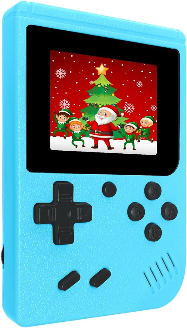 Retro Handheld Games Console, Built-in 400 Video Games,Portable Video Gaming Player with 3.0 Inch IPS Screen and Rechargeable Battery (Blue)