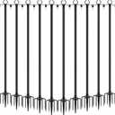 4 Pack 2.8 FT String Light Poles,Metal Lights Poles for Outdoor String Light, Rustproof Heavy Duty for Outside Garden,Patio,Wedding,Backyard,Deck,Party