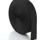 ZOEYES 2 Inch Heavy Duty Nylon Webbing 50 Yards Black Strapping Webbing, Flat Webbing Strap, Great for Dog Leash, Collars, Seat Belt, Backpack, Outdoor DIY Gear Repair