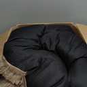 Coohom Deluxe Plush Dog Bed Pet Cushion Crate Mat,Fulffy Comfy Kennel Anti-Slip Washable Pad for Medium Large X-Large Dogs(XX-Large, Khaki)