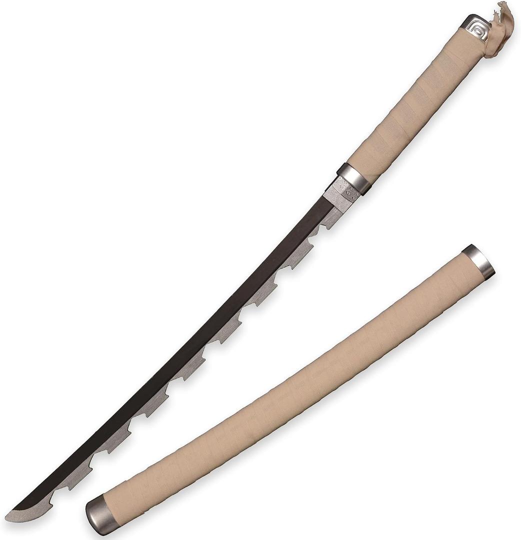 SV Handmade Anime Sword Cosplay Hashibira Inosuke Sword Katana 31 inches，Collectible Gifts