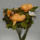 Duovlo Artificial Peony Silk Flowers Fake Flowers Vintage Wedding Home Decoration,Pack of 1 (New Orange)