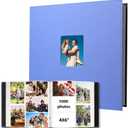Linen Hardcover Photo Album 4x6 1000 Photos Large Capacity for Family Wedding Anniversary Baby Vacation, 4x6 Photo Albums with Front Window Holds 1000 Horizontal and Vertical 4 x 6 Pictures(Blue)