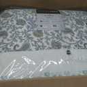Madison Park 100% Cotton Quilt Set Floral Print, Double Sided Stitching, All Season, Lightweight Coverlet Shabby Chic Bedding Layer, Matching Shams, Full/Queen, Light Teal 6 Piece,Aqua