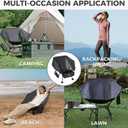 ATEPA UFO3.0 Ultralight Backpacking Chair, 330 lbs Heavy-Duty Aerospace Aluminum Folding Camp Chair with Hexagon Ergonomic Seat Anti-Sink Feet, Compact Portable Outdoor Gear for Hiking Fishing, Black