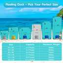 CALOBANA Inflatable Floating Dock with Dog Ramp for Adults & Pets (Size: 8' x 6')