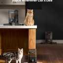 oneisall Cordless WiFi Automatic Cat Feeder for 2 Cats, Rechargeable 100-Day Battery Operated Auto Cat Feeder, 20 Cups/5L Timed Cats Food Dispenser Automatic for Large Kibble, Smart App Control