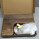 SAUMONIERES Corner Floating Shelves Wall Mount Shelf Solid Wood for Bedroom Bathroom Room Kitchen Storage Set of 3, Rustic Brown, Invisible Brackets