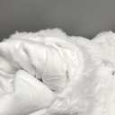 Fluffy Throw Bubble Blanket Queen Size - Faux Fur Throw for Couch or Bed - Plush Soft Extra Thick Faux Fur Rabbit Blanket - Comfy, Warm & Breathable - Luxury Minky Tie Dye Bedding - 90" x 90", White