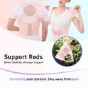 Posture Corrector for Women and Men Back Brace Upper Back Support Adjustable Breathable Shoulder Straightener (Pink, Medium)