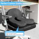 Truck Driver Seat Cushion, Memory Foam L-Shaped Ergonomic Cushion for Office Chairs, Comfort & Support for Long Sitting