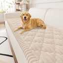 Smiry Pet Couch Covers for Dogs Washable, Non-Slip Fuzzy Couch Covers for 3 Cushion Sofa Pet Friendly, Soft Thick Furniture Protector Sofa Slipcover Mat for Dogs (Apricot, 27.6" x 82.7")
