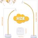 AerWo Balloon Arch Kit 9.35FT & 6FT, Free Bending Half Balloon Arch Stand with Base, Floor Gold Balloon Arch Frame Backdrop for Wedding Birthday Party Baby Shower Yard Lawn Home Christmas Decorations