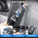 Under Screen Storage Organizer for 2026 New Model Y Juniper,[Retractable & Tool-Free] Under Screen Storage Box with Behind Screen Tissue Holder Compatible with Tesla 2025-2026 Model Y Juniper